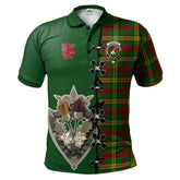 Clan MacMillan Society of Glasgow Tartan Polo Shirt - Lion Rampant And Celtic Thistle Style WS56 MacMillan Society of Glasgow Tartan Tartan Polo